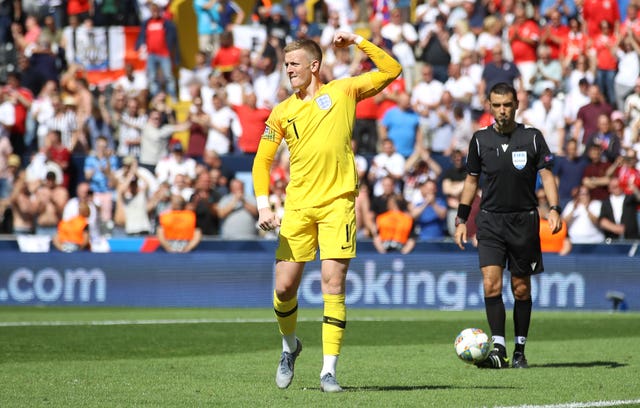 Jordan Pickford was England's shoot-out hero as he scored from the spot before saving a sudden-death penalty to secure victory