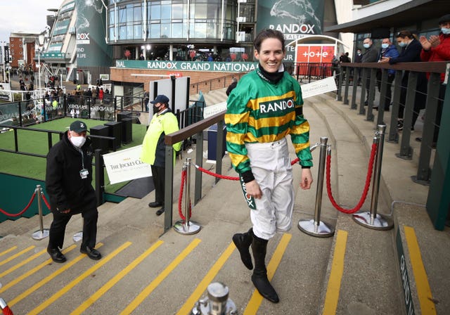 Rachael Blackmore at a near-empty Aintree last year
