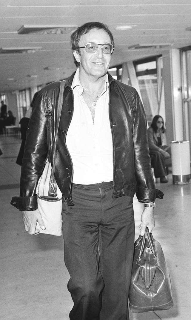 Peter Sellers at Heathrow.