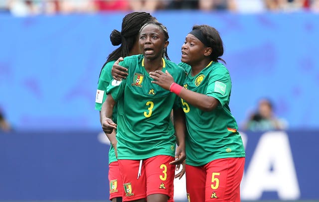 Ajara Nchout, centre, was close to tears after seeing a goal ruled out for offside by VAR 