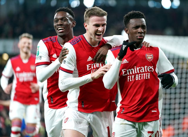 Eddie Nketiah nets hat-trick as Arsenal see off Sunderland to reach semi-finals PLZ Soccer Eddie Nketiah nets hat-trick as Arsenal see off Sunderland to reach semi-finals PLZ Soccer