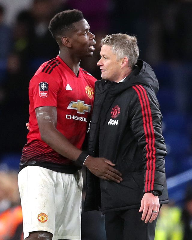 Paul Pogba and Ole Gunnar Solskjaer