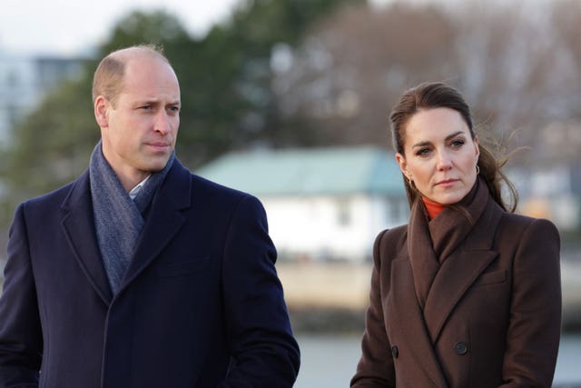 The Prince and Princess of Wales during a visit to Boston Harbour Defences