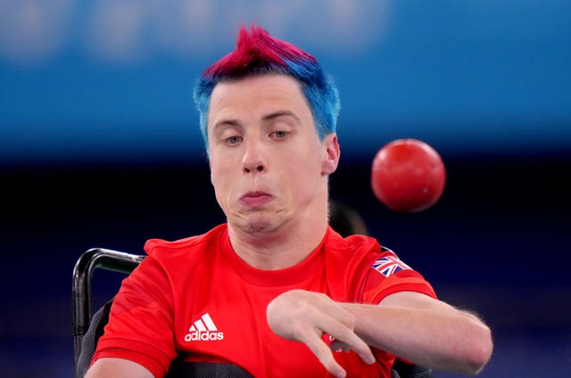 Great Britain’s David Smith competes in the Individual – BC1 Gold Medal Match against Malaysia’s Chew Wei Lun at the Ariake Gym during day eight of the Tokyo 2020 Paralympic Games in Japan. Picture date: Wednesday September 1, 2021