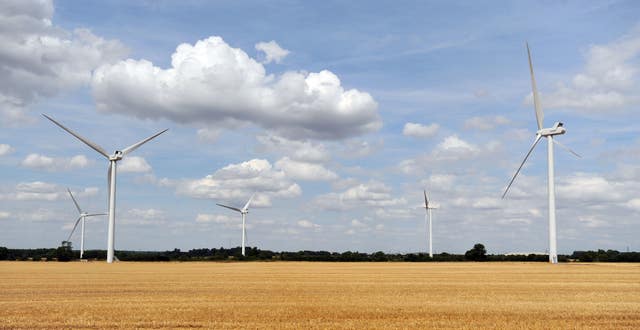 Almost three-quarters of people support onshore wind, compared to just 16% backing for fracking, polling shows (Nick Ansell/PA)