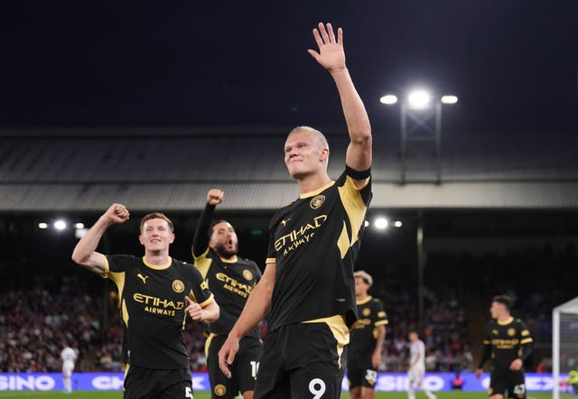 Erling Haaland celebrates