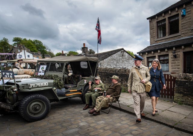 People enjoy the Haworth 40s weekend