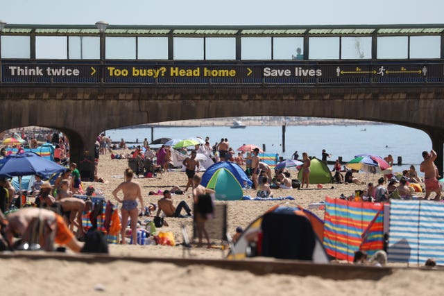 The beach by Boscombe Pier