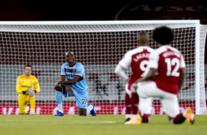 Premier League players continue to take a knee in support of the Black Lives Matter movement