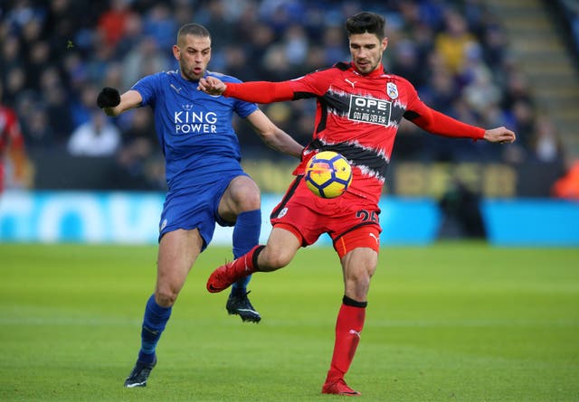Islam Slimani (left) could be heading for the exit door at the King Power (Nigel French/PA)