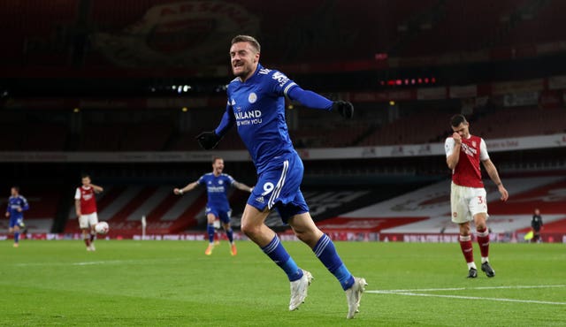 Jamie Vardy grabbed yet another goal against Arsenal.