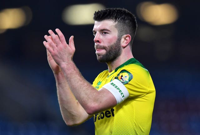 Norwich captain Grant Hanley will miss the remainder of the season (Anthony Devlin/PA)