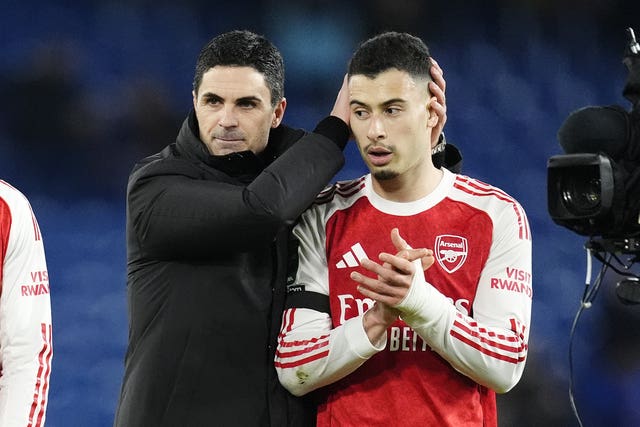 Mikel Arteta and Gabriel Martinelli