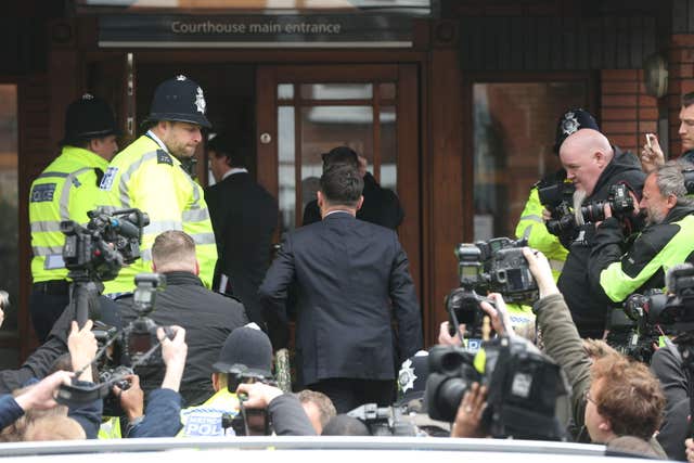 Anthony McPartlin arrives at court (Jonathan Brady/PA)