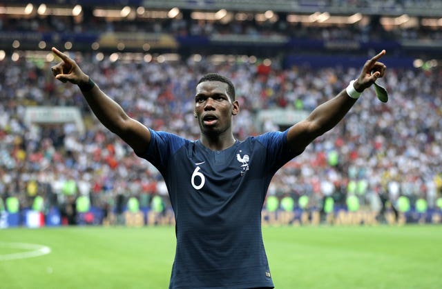 Paul Pogba spoke about Real Madrid while on France duty (Owen Humphreys/PA).
