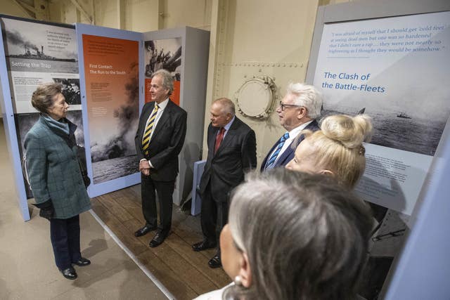 Princess Royal visit to HMS Caroline