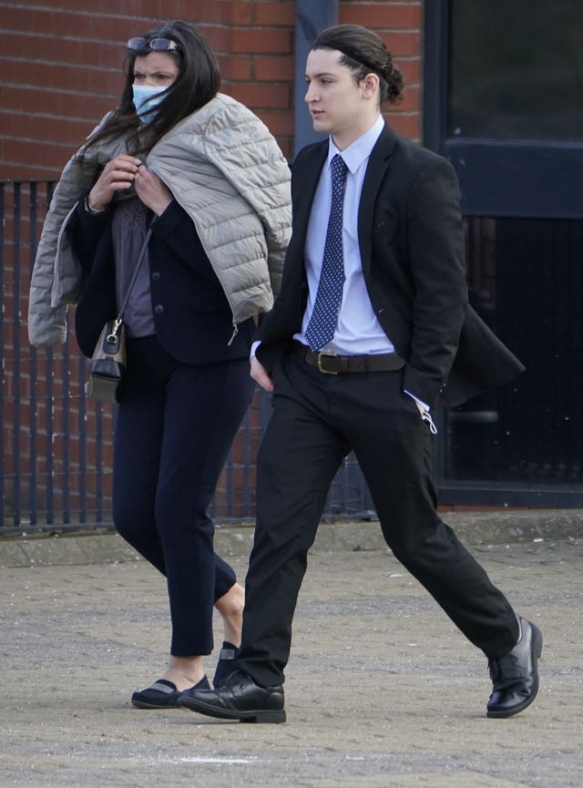 Student Jamie Swain, 21, outside North Tyneside Magistrates’ Court, North Shields