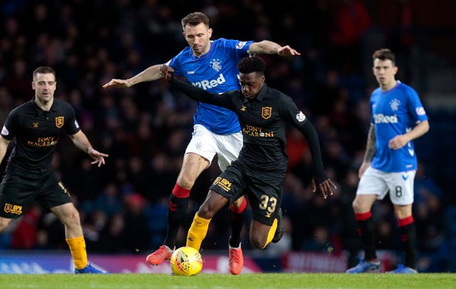 Gareth McAuley helped Rangers keep a clean sheet