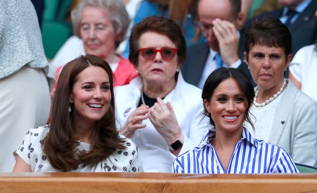 The Duchess of Sussex was supporting Serena Williams at Wimbledon 