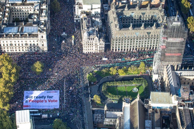 Anti-Brexit protests in Parliament Square