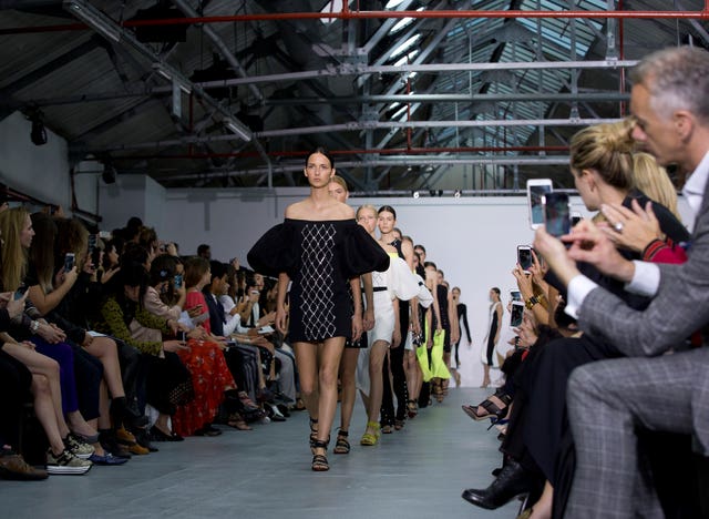 A catwalk at London Fashion Week.