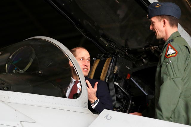 Duke of Cambridge visit to RAF Coningsby
