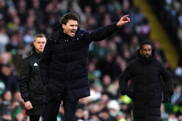 Rangers manager Danny Rohl gestures on the touchline