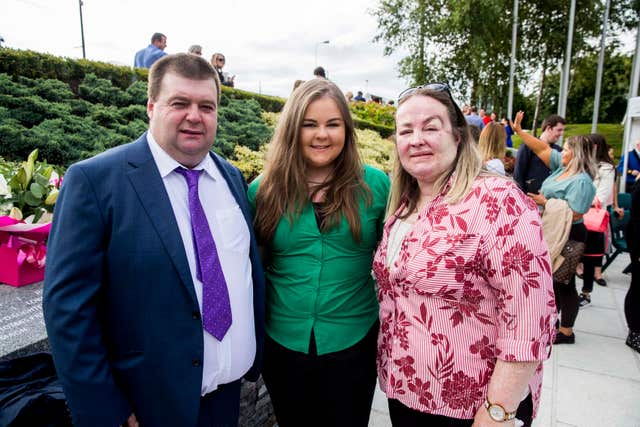 Gary and Donna Marie McGillion with their daughter Cara