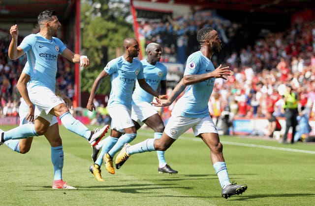 A dramatic winner away to Bournemouth in August 2017 teed up City's title win