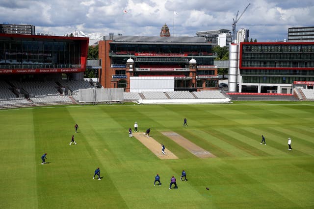 West Indies players on day three of their warm up match