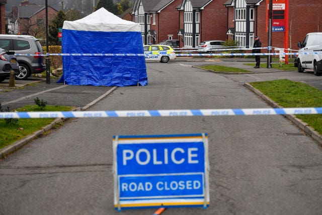 The scene in Duffield, Derbyshire
