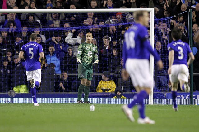 Howard chose not to celebrate his goal for Everton against Bolton in 2012