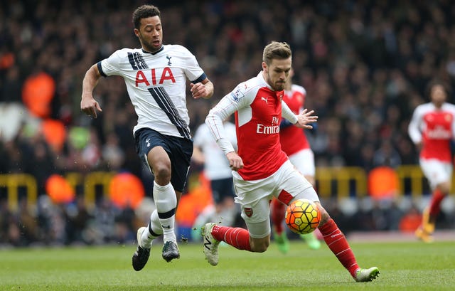 Aaron Ramsey says there is no chance he would leave Arsenal for Tottenham (Adam Davy/PA).