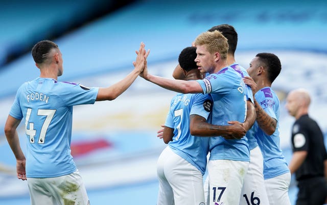 Four-some Manchester City remind new champions Liverpool of their power