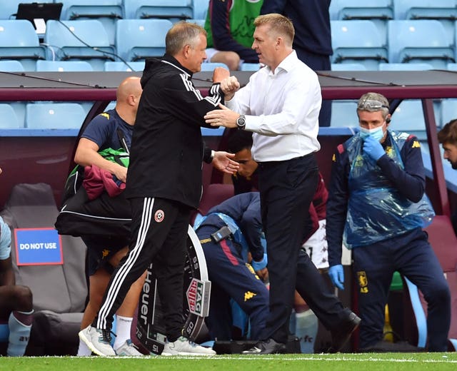 Sheffield United manager Chris Wilder and Aston Villa boss Dean Smith had to share the spoils 