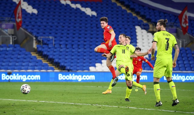 Daniel James heads the winner