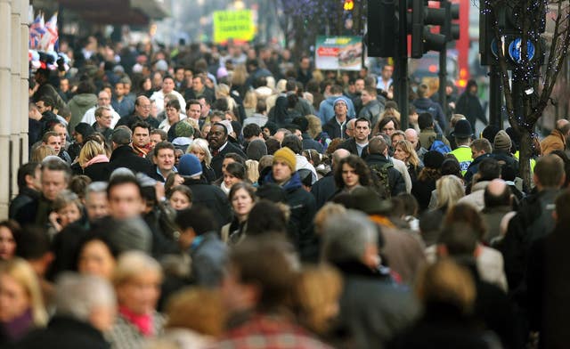 Christmas shoppers