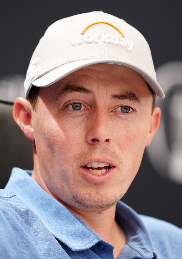 Matt Fitzpatrick during a press conference