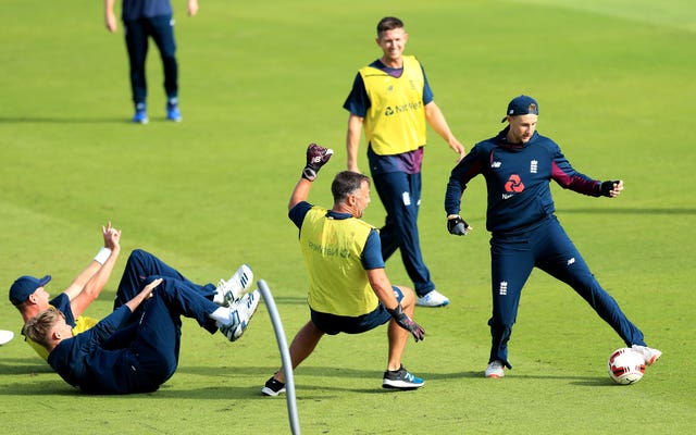 England's cricketers will not be playing football in their warm-ups from now on 