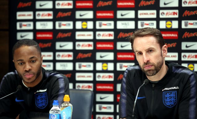 England manager Gareth Southgate has offered his full support to Raheem Sterling (Adam Davy/PA) 