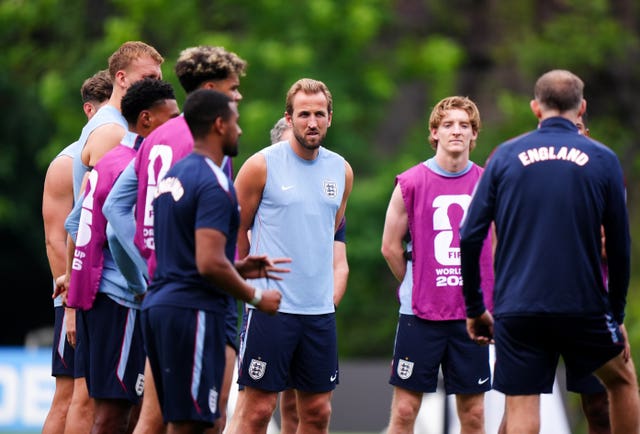 England’s Harry Kane during a training session at Club Universidad Nacional, Mexico City