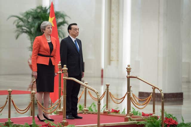 Theresa May visit to China