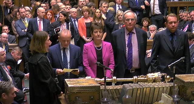 MPs announce vote result