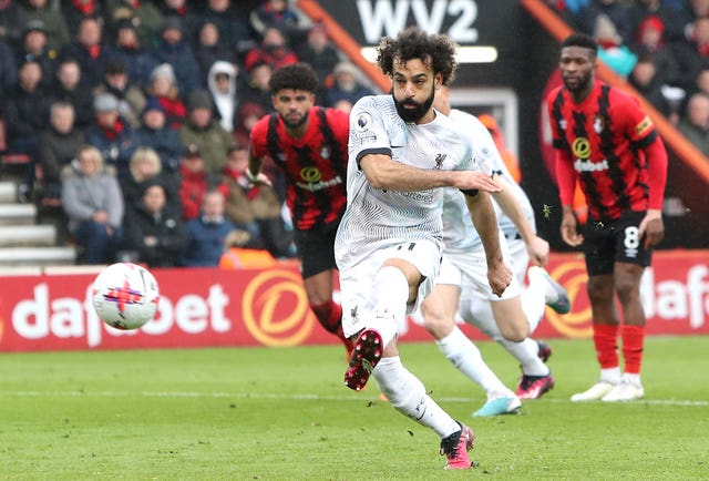 Mohamed Salah missed a penalty in the second half