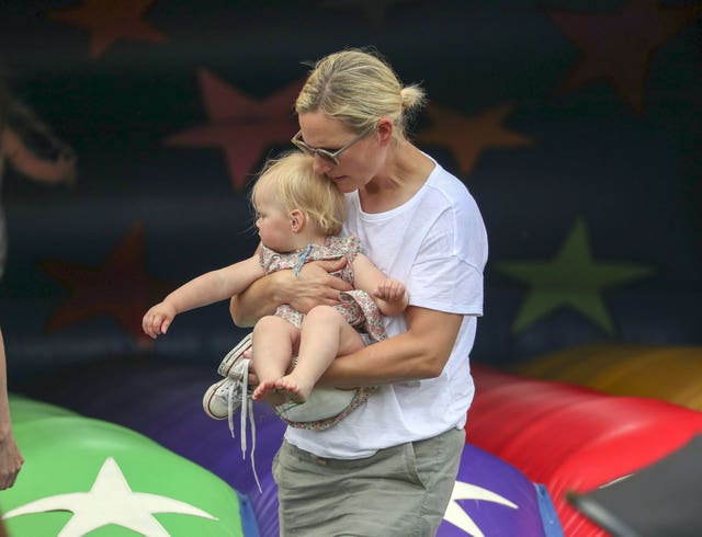Zara Tindall and her daughter Lena