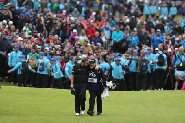 Shane Lowry is cheered on by thousands of fans in Northern Ireland