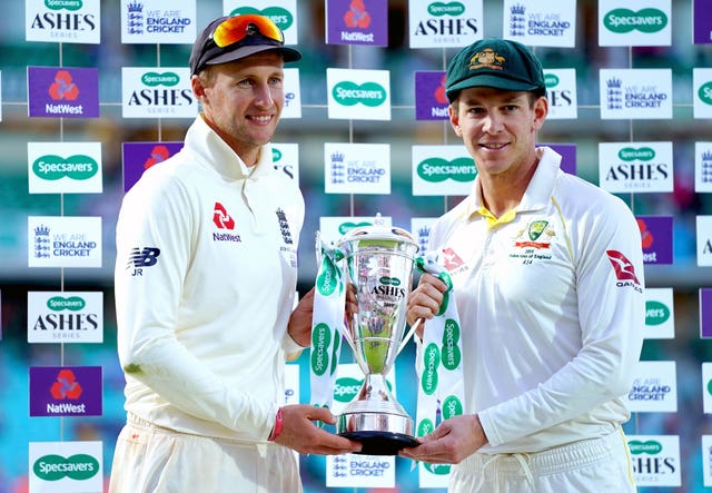 Joe Root (left) and Tim Paine