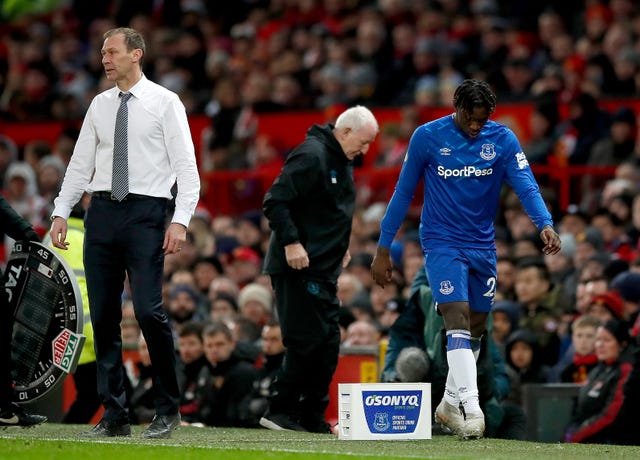 Moise Kean cut a dejected figure after being hauled off at Old Trafford