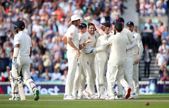 England celebrate against India