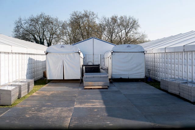 The temporary mortuary was set up at the height of the pandemic (Victoria Jones/PA)